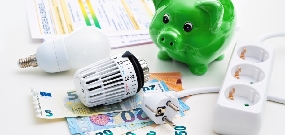 Energy cost, saving energy concept